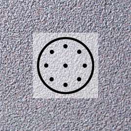 Q.SILVER Шлифовальный диск, латексная бумага, оксид алюминия, 150 мм, 9 отверстий, Р320