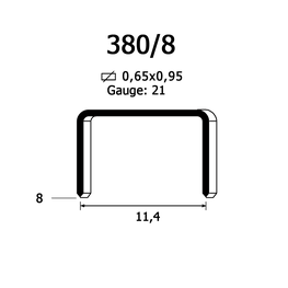 Скоба обивочная 380/08 мм (216/21,6)