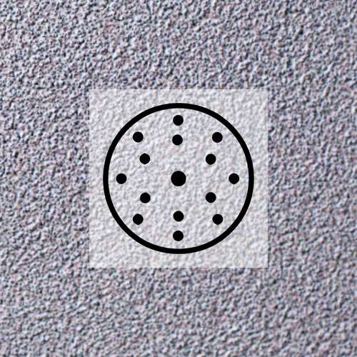 Фото товара "Q.SILVER Шлифовальный диск, латексная бумага, оксид алюминия, 150 мм, 15 отверстий, Р180"