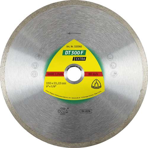 Фото товара "DT300F Алмазный диск по кафелю и керамике, ø 180х1,6х22,23 мм, - 1 шт/уп. DT/EXTRA/DT300F/S/180X1,6X22,23/GR/7"